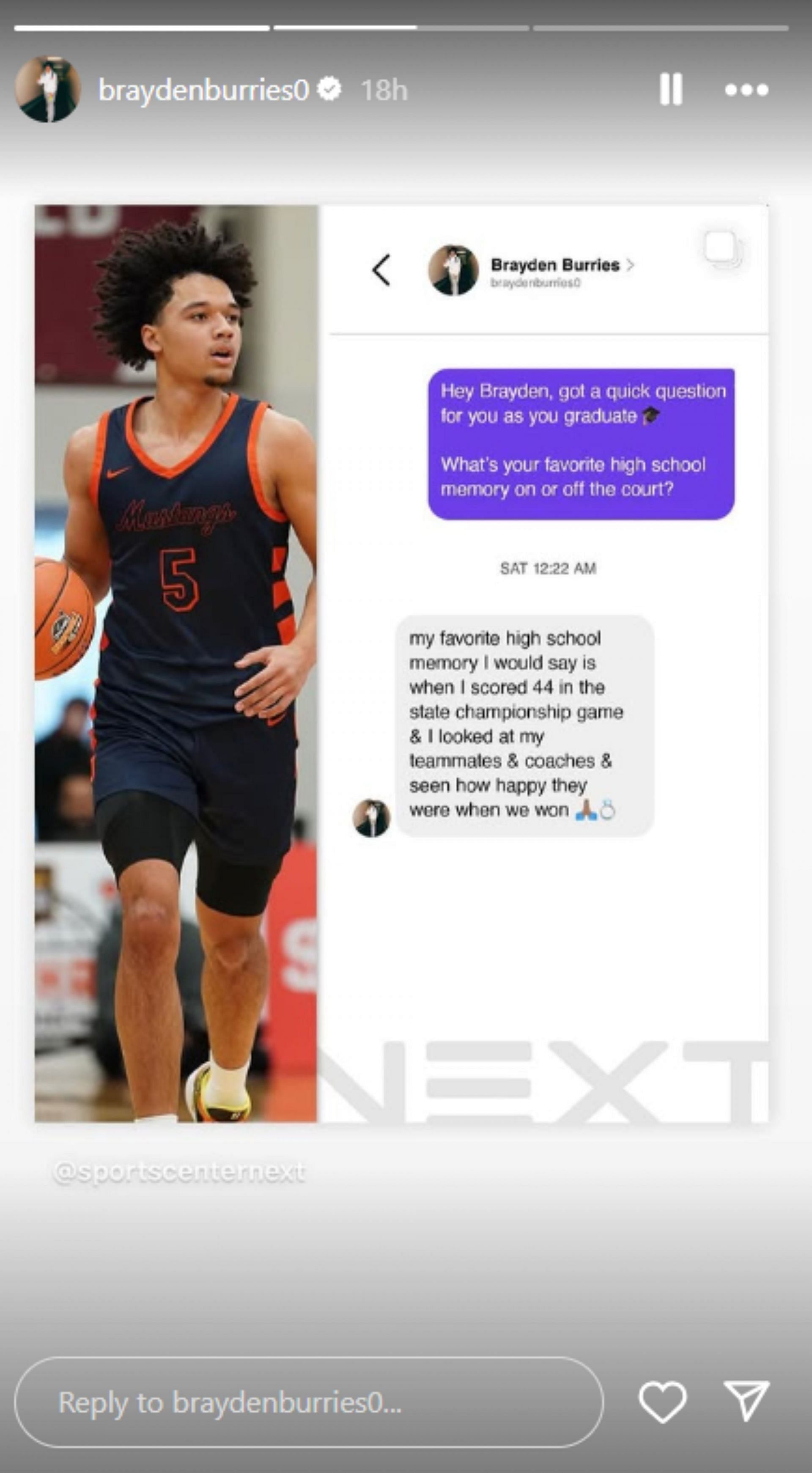 Bryce James' fellow Arizona Wildcats signee Brayden Burries, recalls his favorite moment in high school